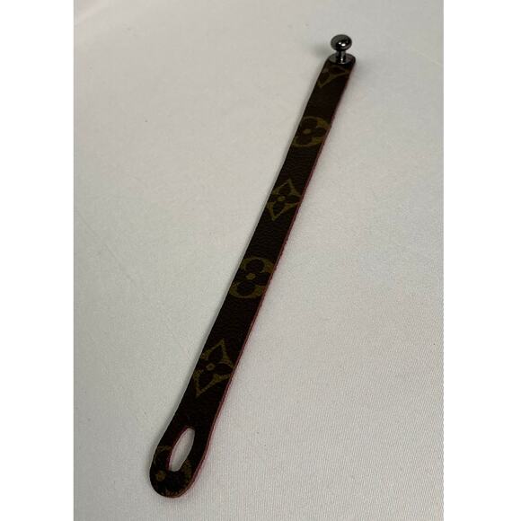 Louis Vuitton Monogram Canvas Bracelet Red leather Silver - Picture 4 of 8